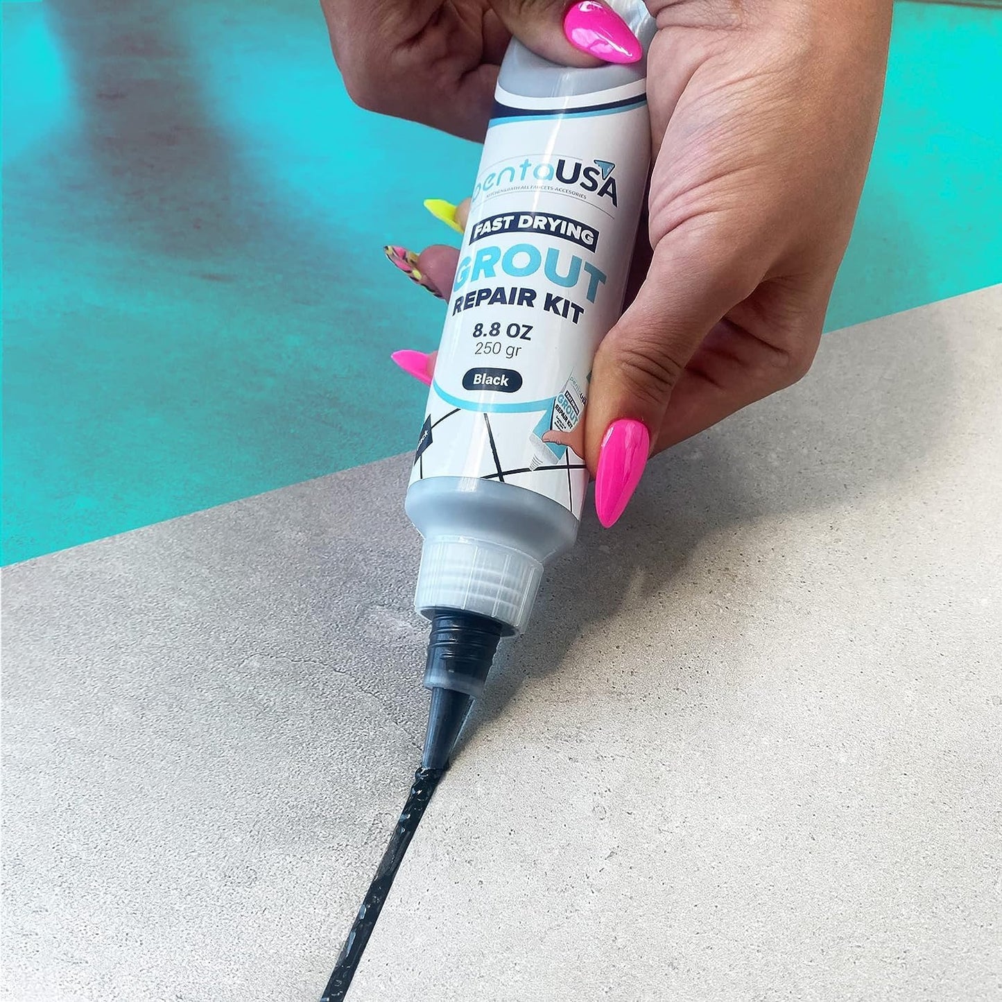 Tile Grout Repair Set - 8.8 oz Grout Renewal Kit - Fast Drying & Odorless, 250g (With Patented Grout Floater)