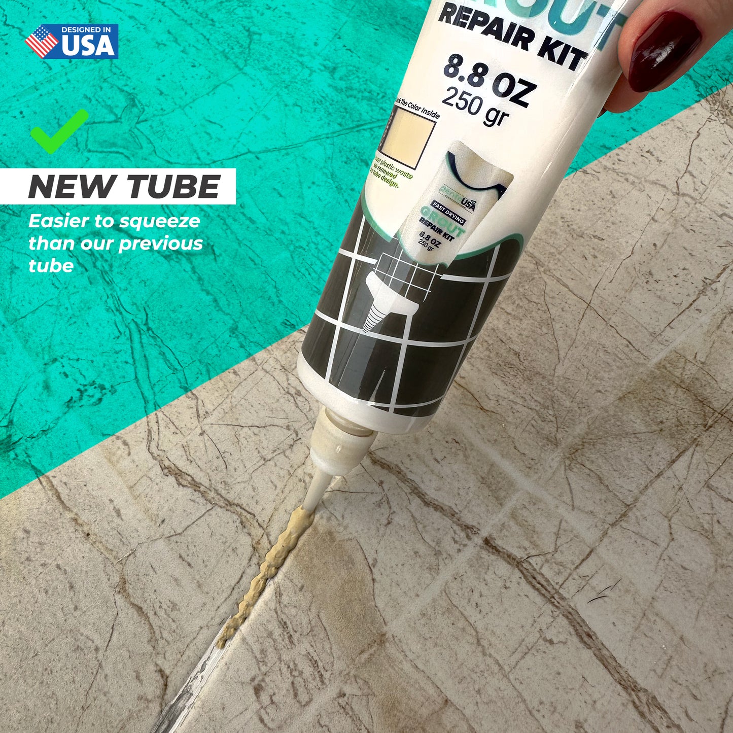 Beige Bundle Set Tile Grout Repair Kit- 8.8 oz Grout,with Grout Removal Tool and Remover Saw Sponge,Cleaner
