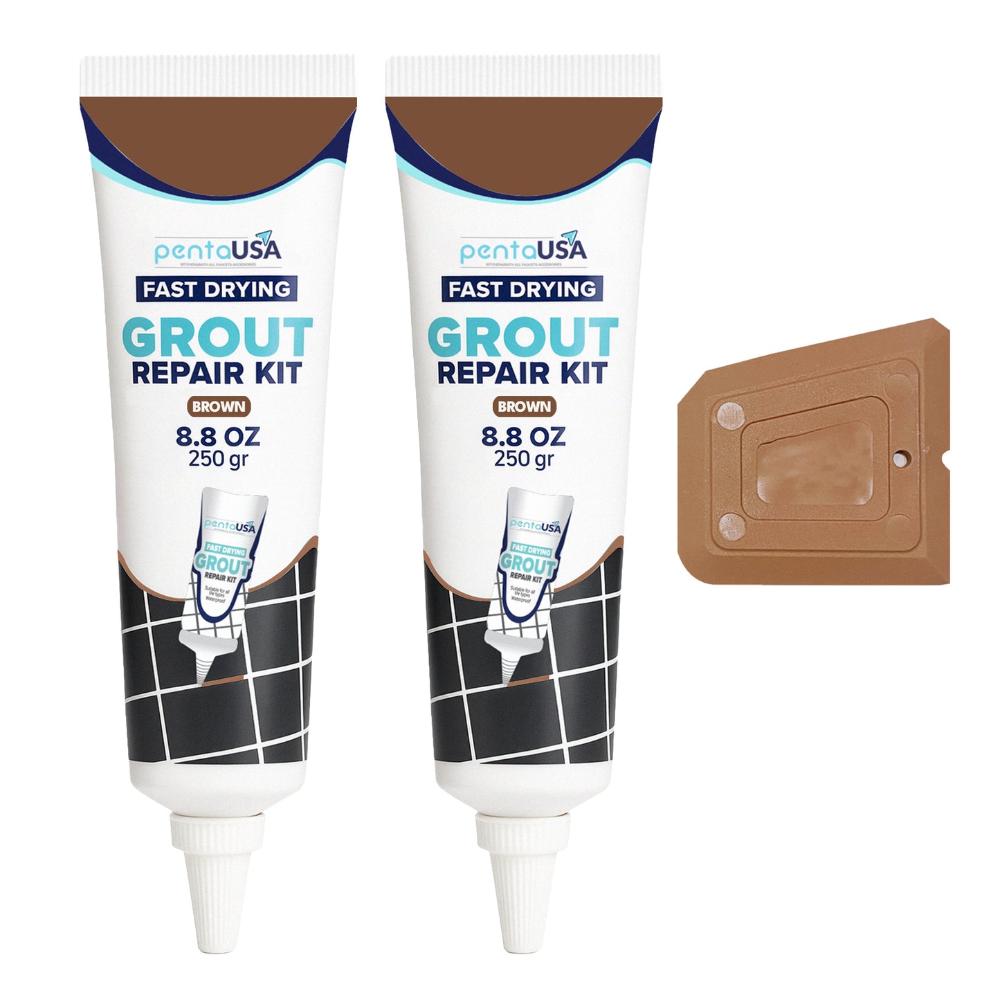 2 Pack Beige Tile Grout- 8.8 oz,Repairs and Renews Tile Grout in Bathroom and Kitchen