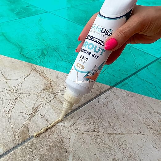 Tile Grout Repair Set -  8.8 oz Grout Renewal Kit - Fast Drying & Odorless, 250g (With Patented Grout Floater)