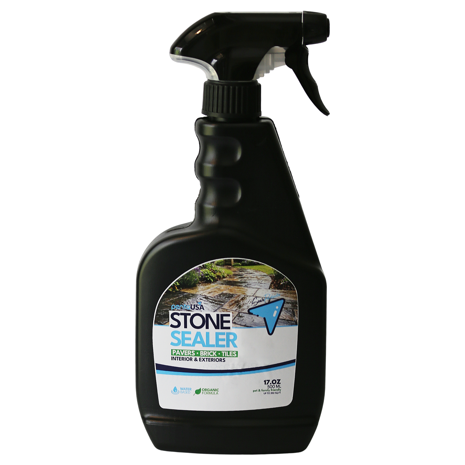 Stone & Marble Sealer 17 oz - 500 ML, Water-Based Matte Finish Protector for Pavers, Brick & Tile