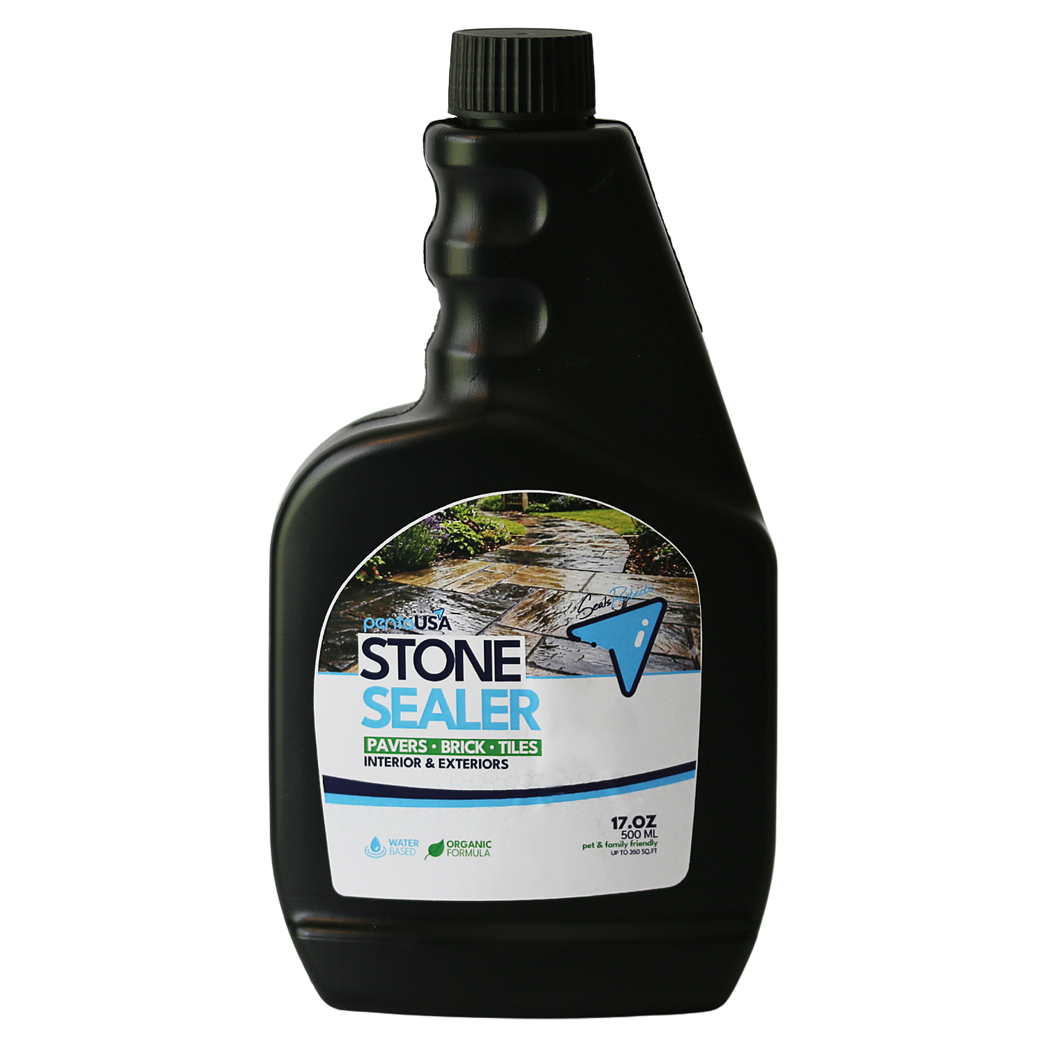 Stone & Marble Sealer 17 oz - 500 ML, Water-Based Matte Finish Protector for Pavers, Brick & Tile