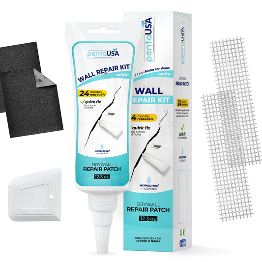 Drywall Repair Kit - 12.3oz White Wall Mending Agent with Scraper, Spackle Wall Patch, for Wall Hole